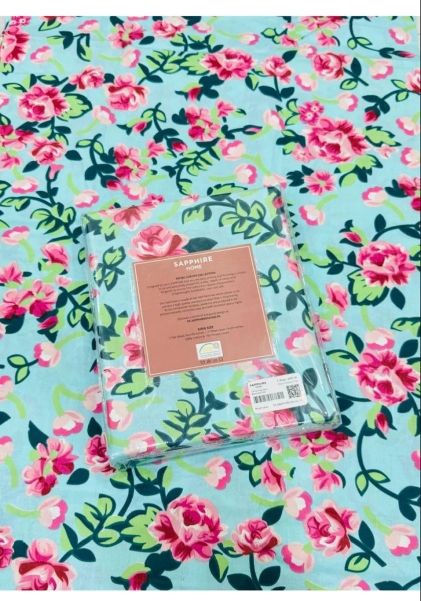 Sapphire Cotton King Size Bed Sheet - Shopping Haul
