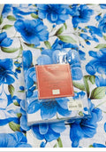 Sapphire | Printed | Bed Sheet | King Size | Blue White - Shopping Haul