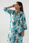 SanaSafinaz Tie & Dye-Aqua