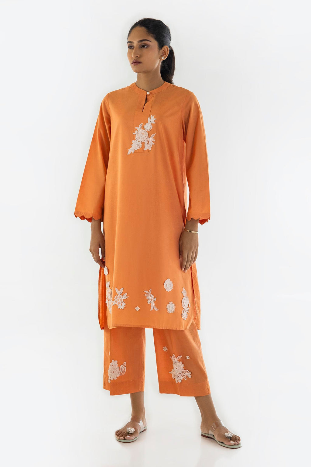 Sana Safinaz | Basic | Lawn | 2-Piece | Ready to Wear | Orange