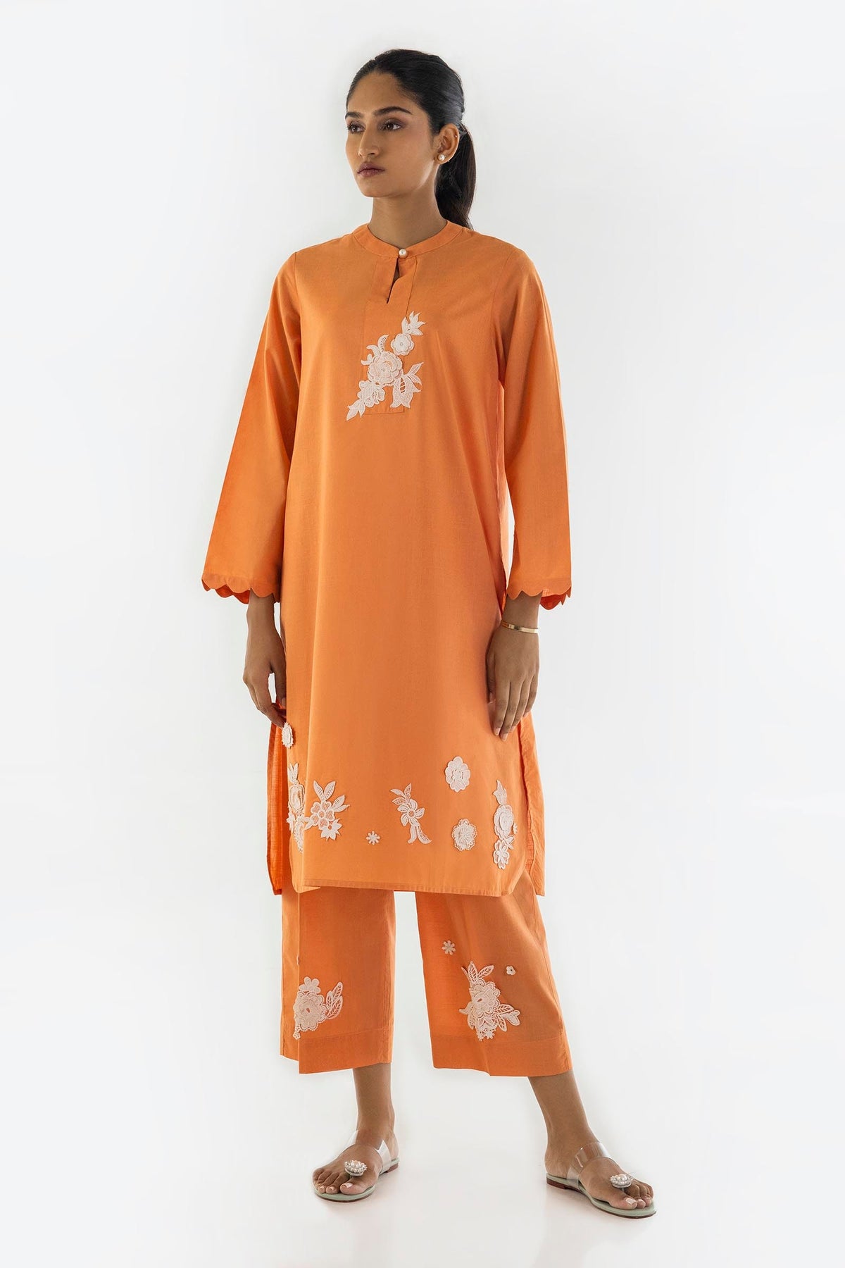 Sana Safinaz | Basic | Lawn | 2-Piece | Ready to Wear | Orange